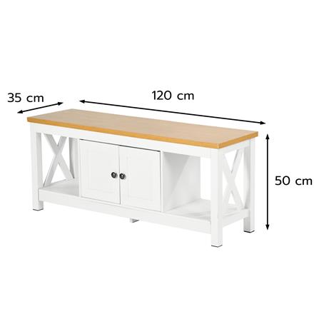 ตู้วางทีวี FURDINI FARM 120 ซม. สีขาว/ไม้_5