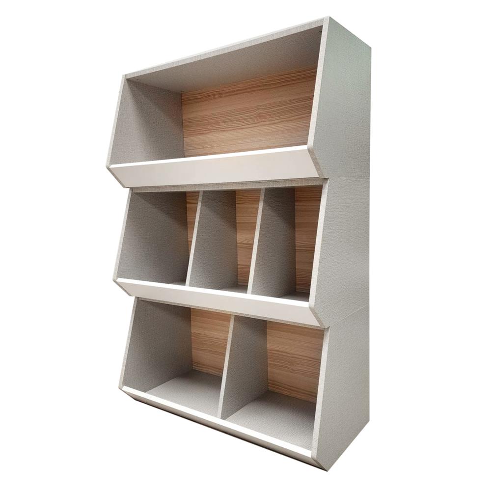 ชั้นวางของเล่นเด็ก FURDINI TORI 80 ซม. สี PINE OAK/ขาว/เทา