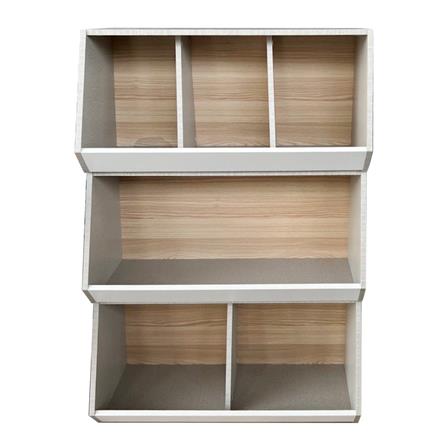 ชั้นวางของเล่นเด็ก FURDINI TORI 80 ซม. สี PINE OAK/ขาว/เทา_1