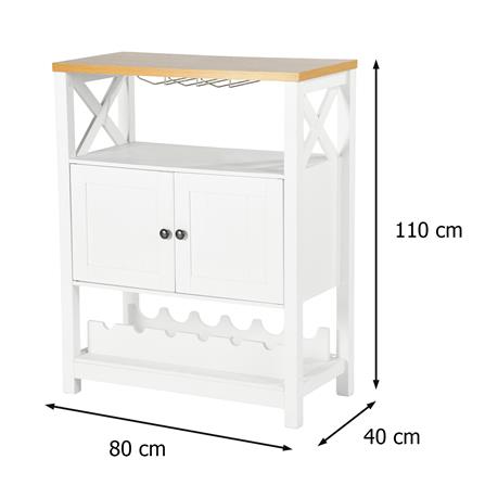 ตู้เก็บของ FURDINI FARM 80 ซม. สีขาว/ไม้_6
