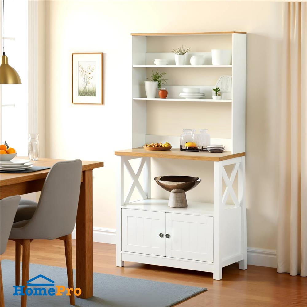 ตู้สูง บานผสม FURDINI FARM 80 ซม. สีขาว/ไม้