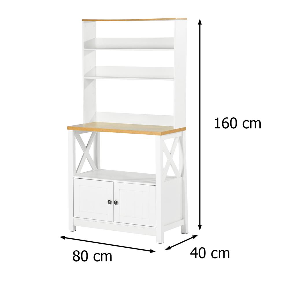 ตู้สูง บานผสม FURDINI FARM 80 ซม. สีขาว/ไม้