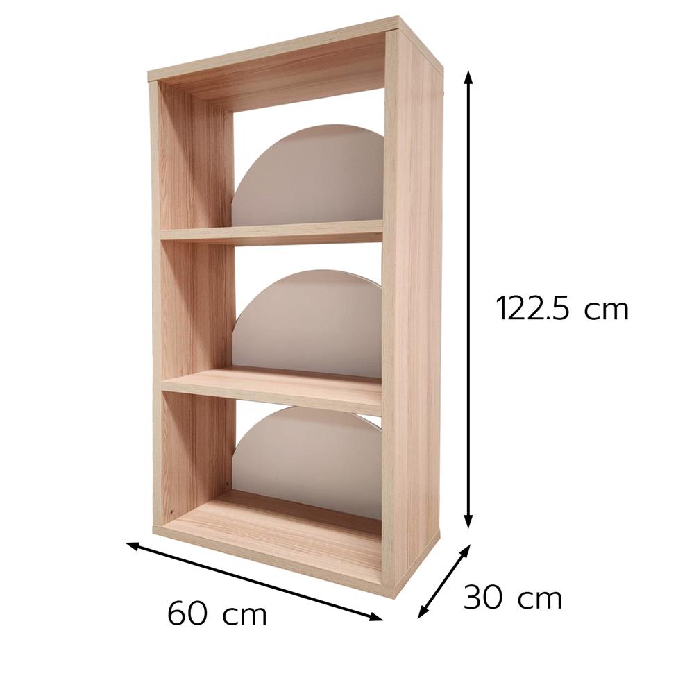 ชั้นวางของโล่ง 4 ชั้น FURDINI DEMI 60 ซม. สี PINE OAK/ขาว