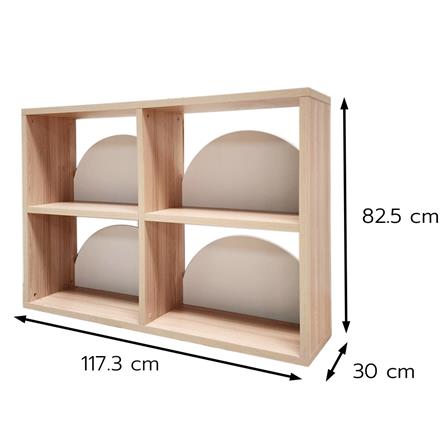 ชั้นวางของโล่ง 4 ช่อง FURDINI DEMI 117.3 ซม. สี PINE OAK/ขาว_5