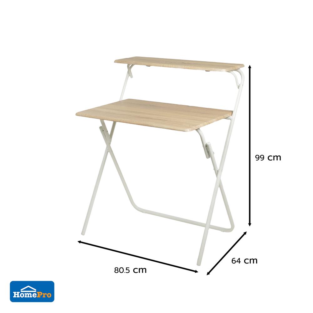 โต๊ะพับ FURDINI MEGAN MDF 80.5 ซม. สีโอ๊ค/ขาว