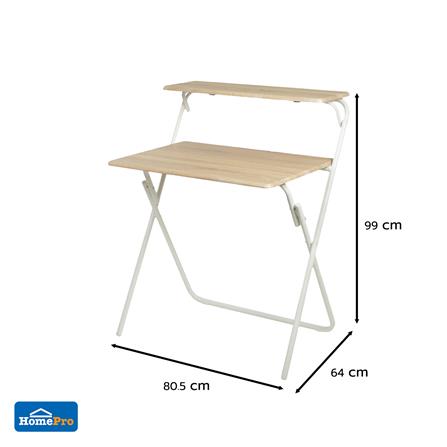 โต๊ะพับ FURDINI MEGAN MDF 80.5 ซม. สีโอ๊ค/ขาว_8