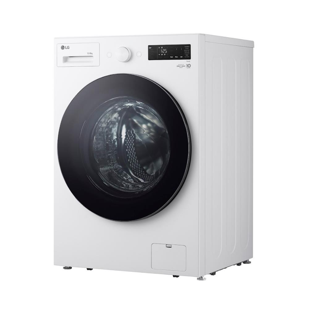 เครื่องซักอบผ้าฝาหน้า LG F2515RNEW 15/8 กก. 1100RPM อินเวอร์เตอร์ สีขาว