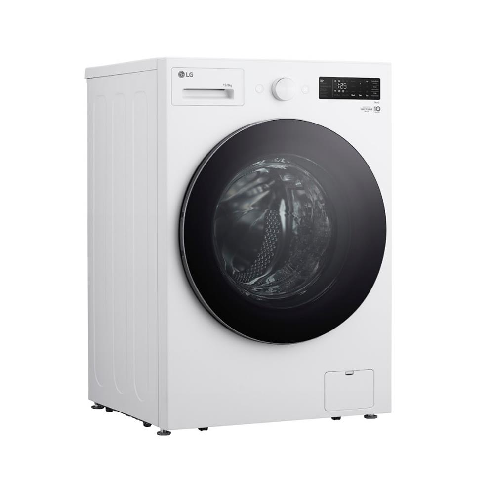 เครื่องซักอบผ้าฝาหน้า LG F2515RNEW 15/8 กก. 1100RPM อินเวอร์เตอร์ สีขาว