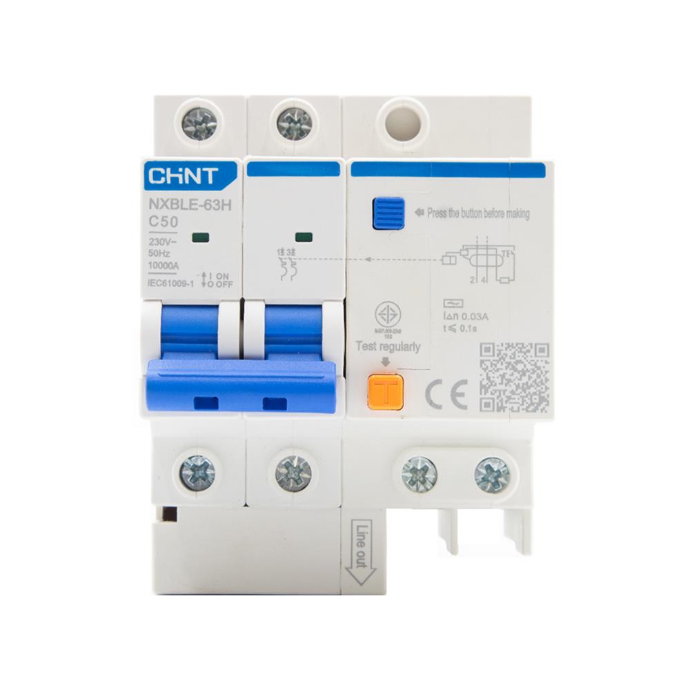 เมนเบรกเกอร์กันดูด 50 แอมป์ 2 โพล CHINT NXBLE-63H