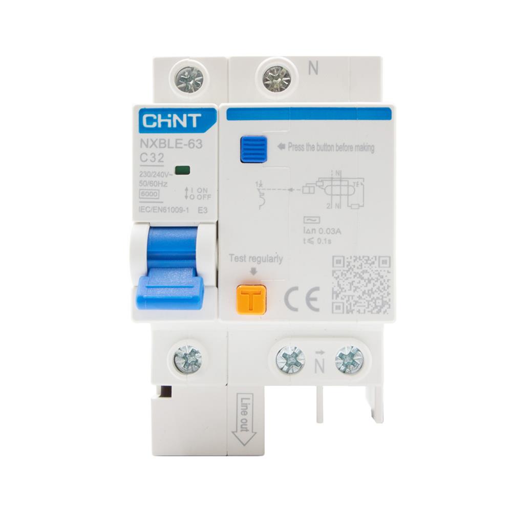 เมนเบรกเกอร์กันดูด 32 แอมป์ 1 โพล CHINT NXBLE-63