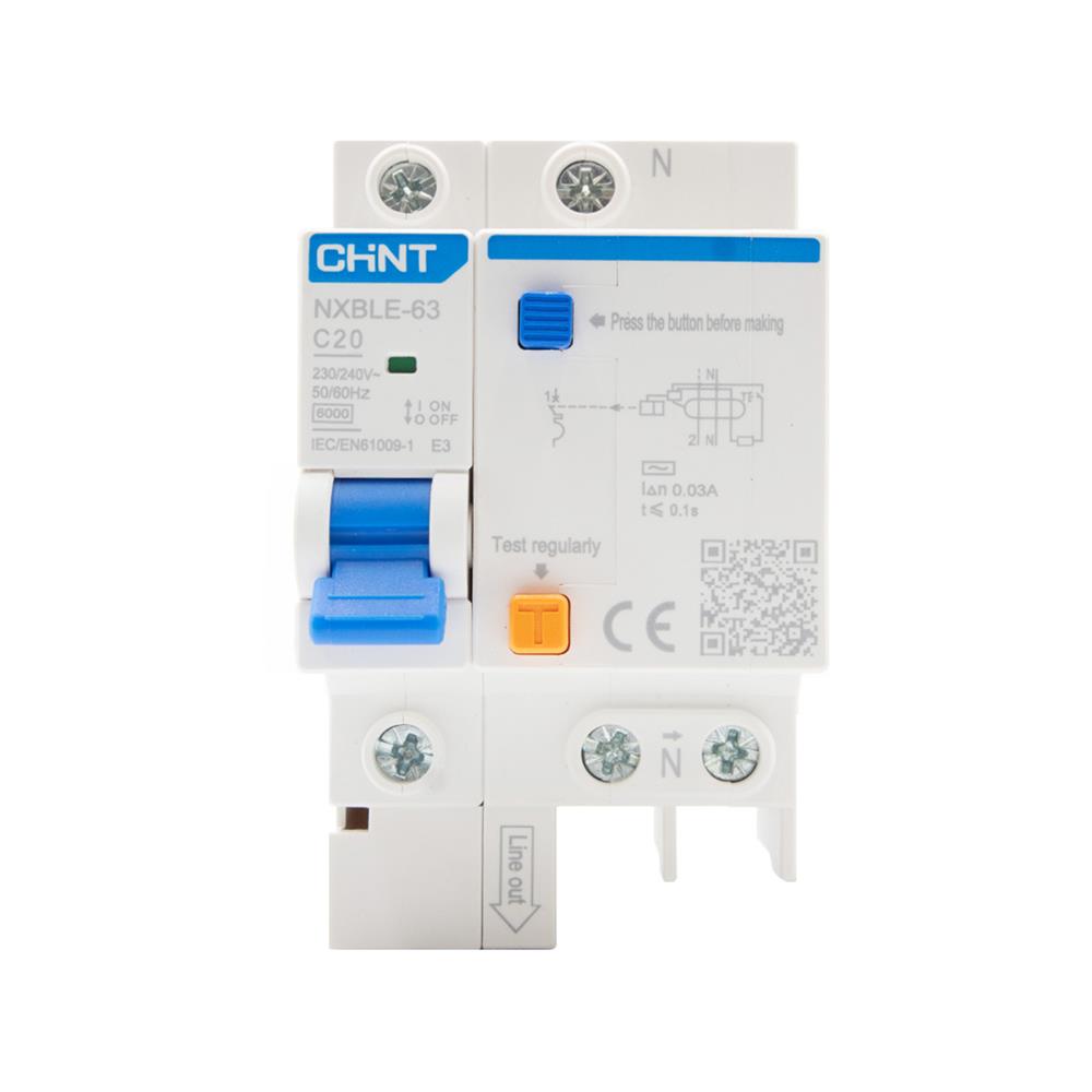 เมนเบรกเกอร์กันดูด 20 แอมป์ 1 โพล CHINT NXBLE-63