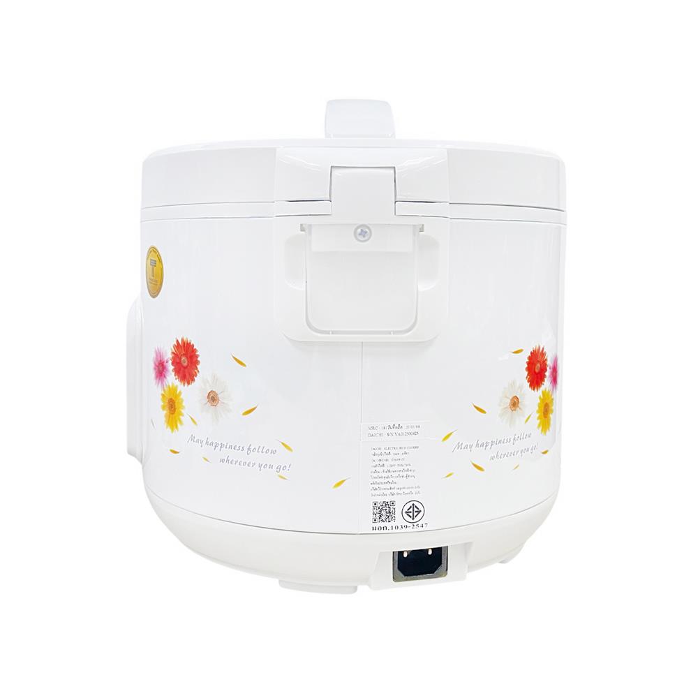 หม้อหุงข้าวอุ่นทิพย์ DAICHI MRC-181 1.8 ลิตร สีขาว-ลายดอกไม้