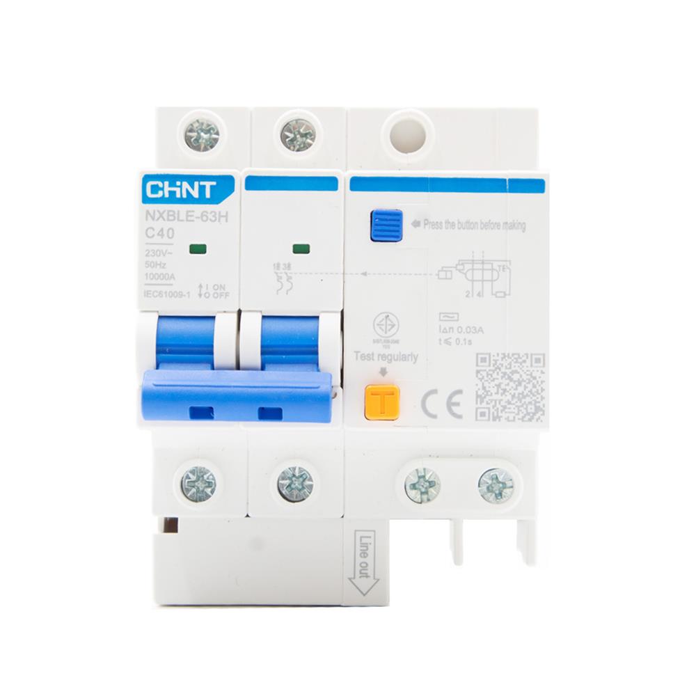 เมนเบรกเกอร์กันดูด 40 แอมป์ 2 โพล CHINT NXBLE-63H