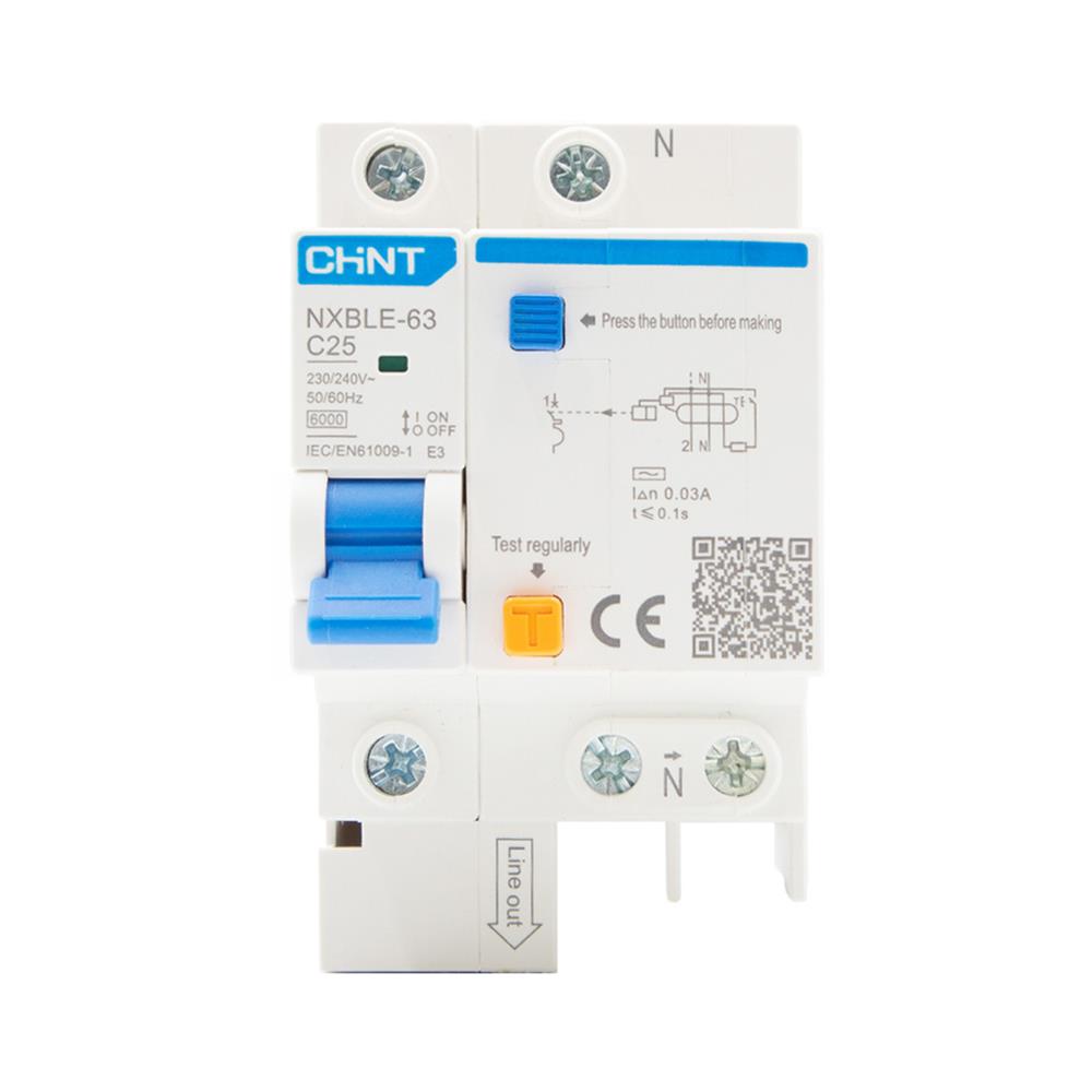 เมนเบรกเกอร์กันดูด 25 แอมป์ 1 โพล CHINT NXBLE-63