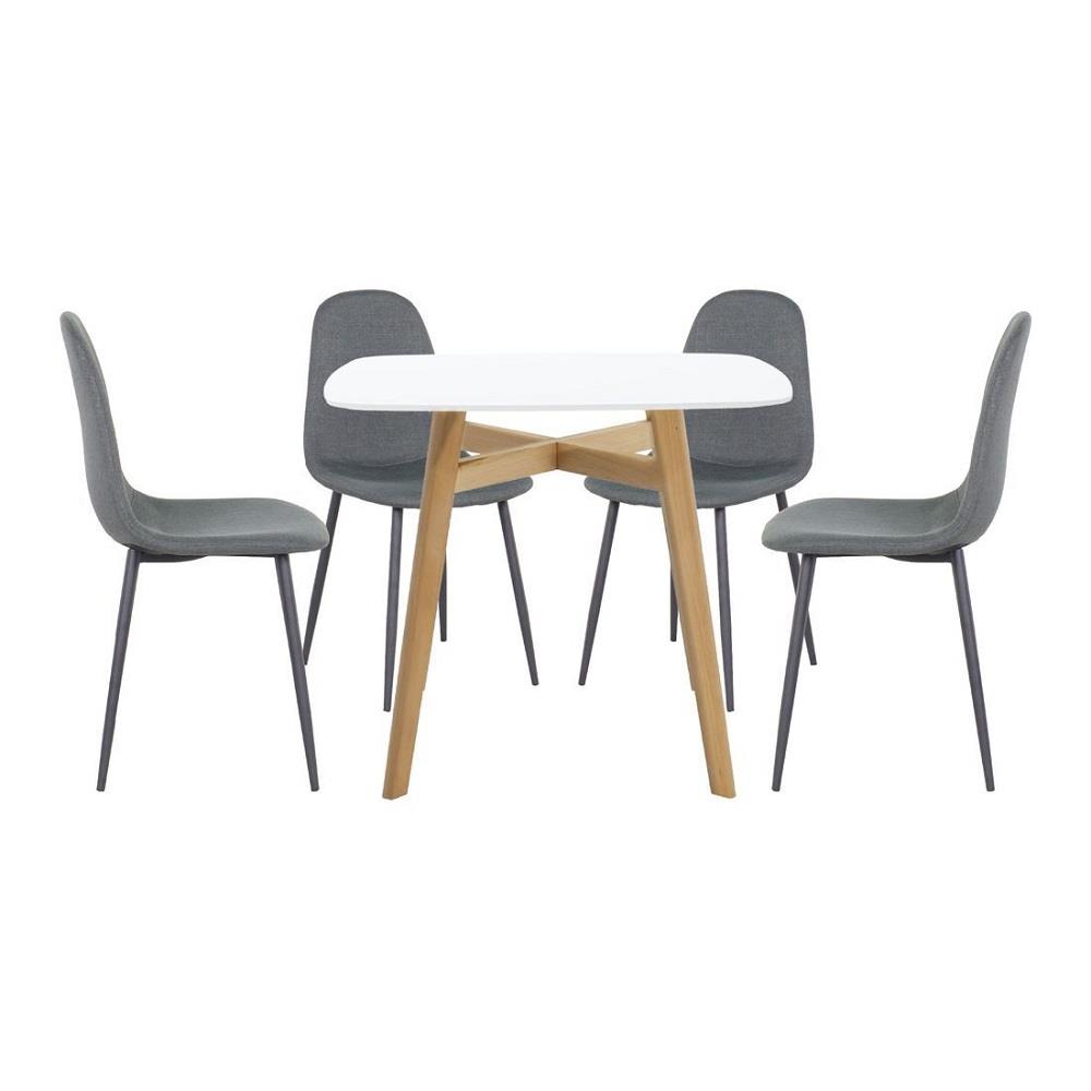 ชุดโต๊ะทานข้าว 4 ที่นั่ง SB FURNITURE JANORA&LALADA 59062997 สีขาว