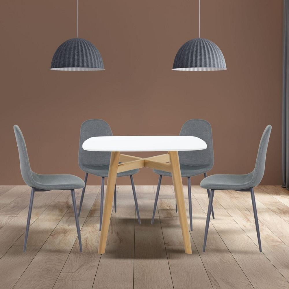 ชุดโต๊ะทานข้าว 4 ที่นั่ง SB FURNITURE JANORA&LALADA 59062997 สีขาว