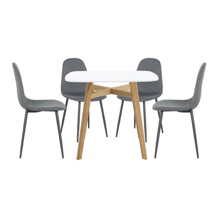 ชุดโต๊ะทานข้าว 4 ที่นั่ง SB FURNITURE JANORA&LALADA 59062997 สีขาว_0