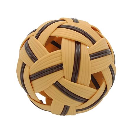 ลูกตะกร้อพลาสติก MARATHON RAMBO 3 สีน้ำตาล/เหลือง_0