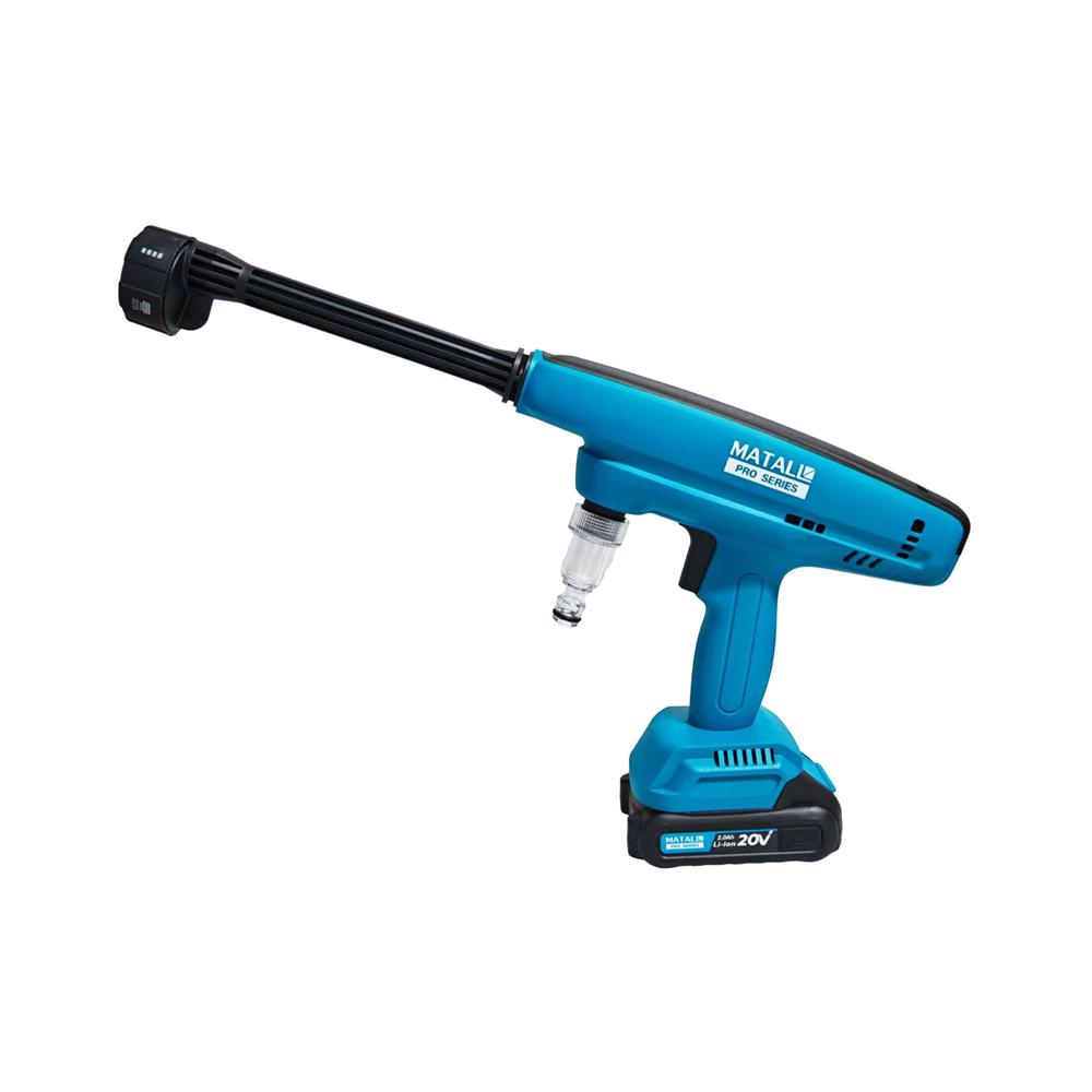 เครื่องฉีดน้ำไร้สาย (พร้อมแบตเตอรี่และแท่นชาร์จ) MATALL PRO M006 15 บาร์ 20 โวลต์