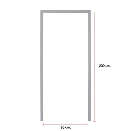 วงกบประตู UPVC MODERNWOOD 90x200 ซม. สีเทา_4