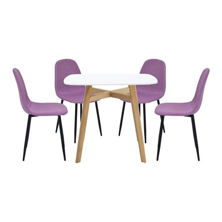 ชุดโต๊ะทานข้าว 4 ที่นั่ง SB FURNITURE JANORA&LALADA 59062995 สีขาว_0