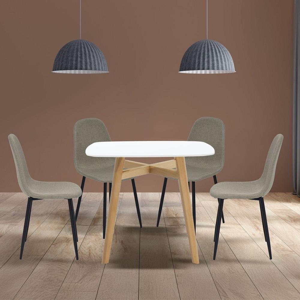 ชุดโต๊ะทานข้าว 4 ที่นั่ง SB FURNITURE JANORA&LALADA 59062992 สีขาว