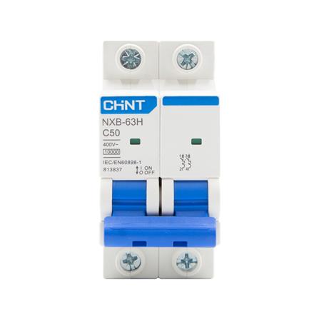 เมนเบรกเกอร์กันดูด 50 แอมป์ 2 โพล 10KA CHINT NXB-63H Curve C_0