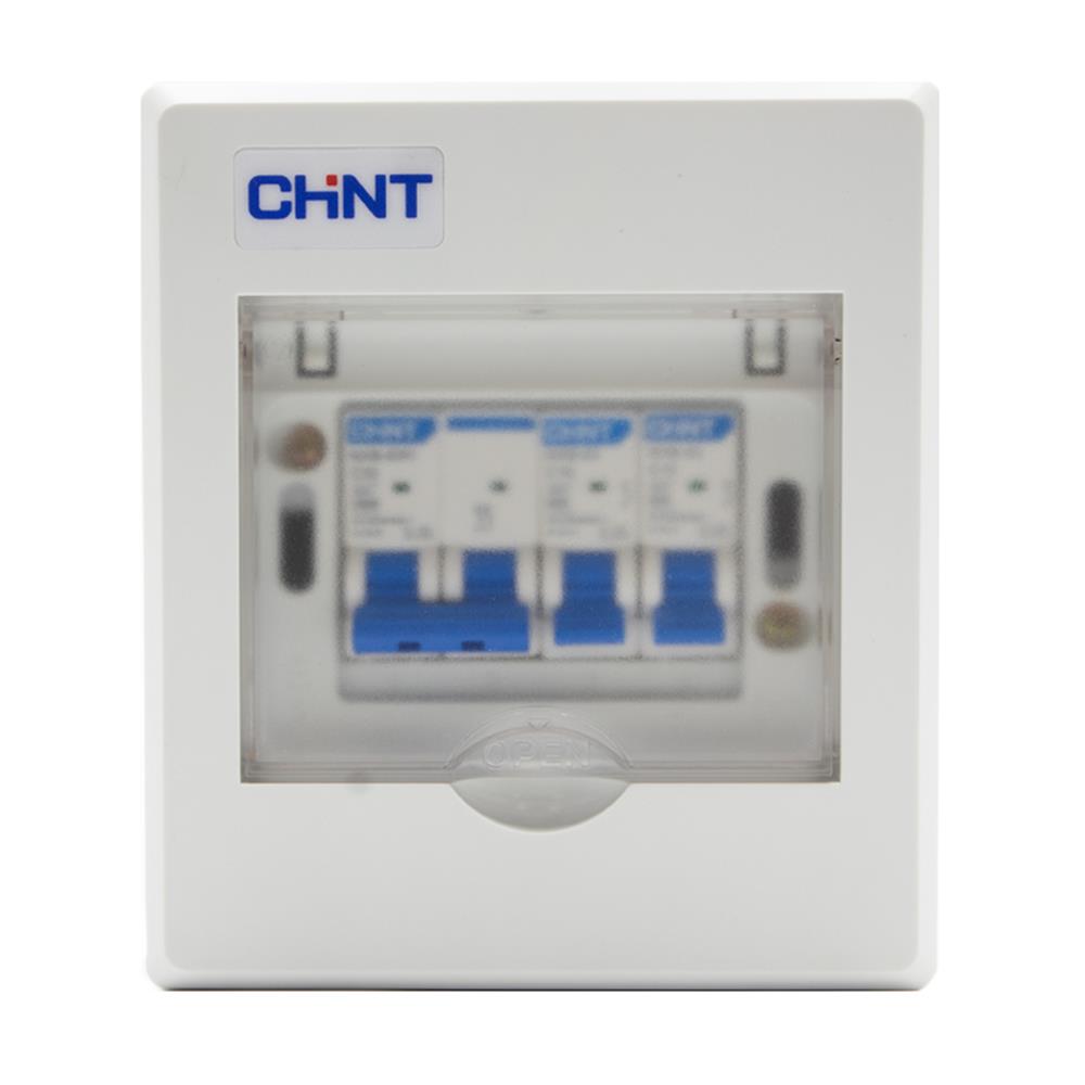 ชุดตู้คอนซูมเมอร์ยูนิต 2 ช่อง พร้อมเมนเบรกเกอร์ CHINT 32 แอมป์ สีขาว