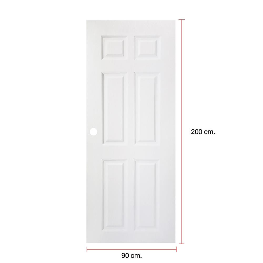 ประตูภายนอก UPVC MODERNWOOD MWR003 90x200 ซม. สีขาว
