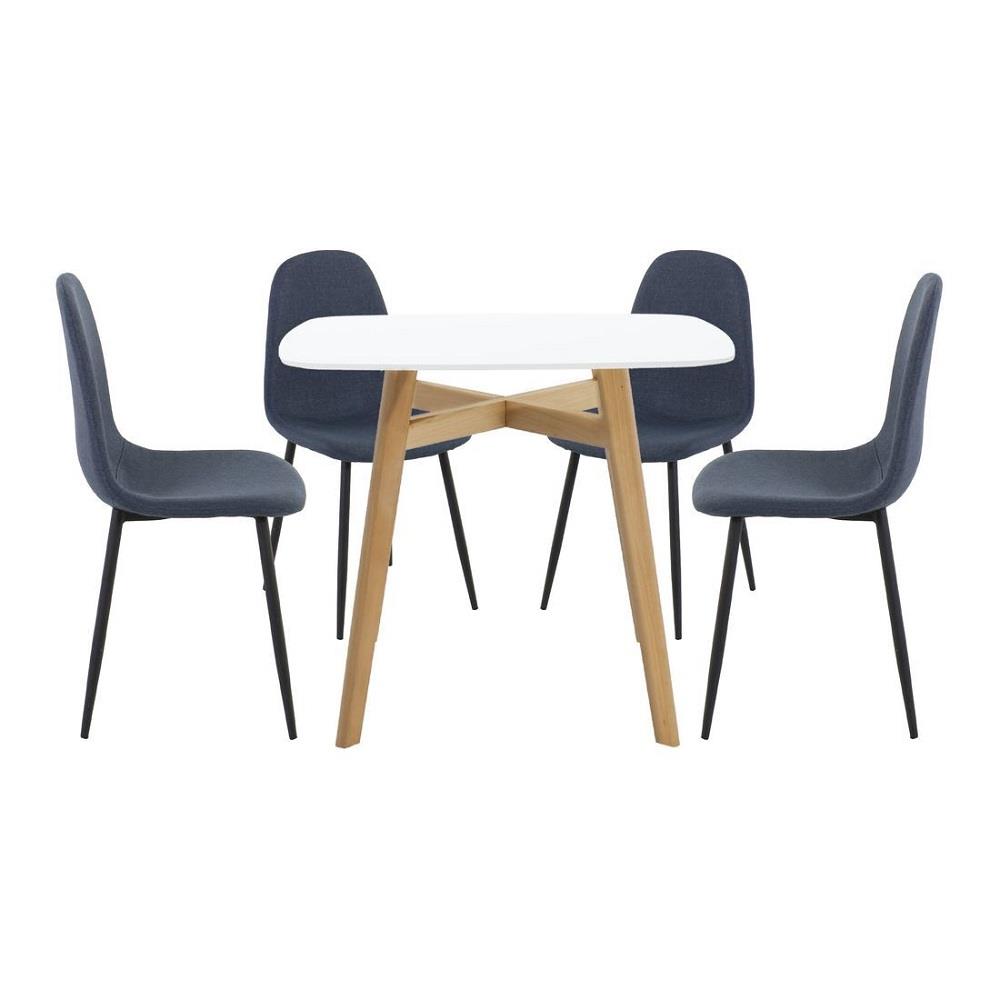 ชุดโต๊ะทานข้าว 4 ที่นั่ง SB FURNITURE JANORA&LALADA 59062996 สีขาว