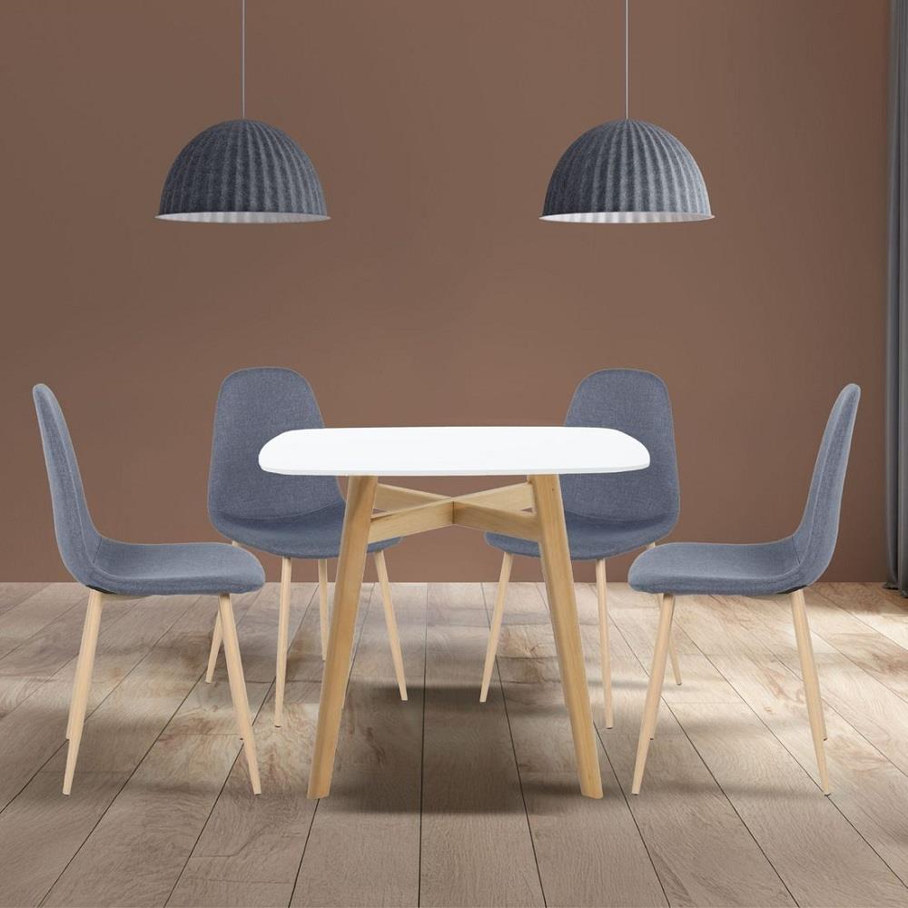 ชุดโต๊ะทานข้าว 4 ที่นั่ง SB FURNITURE JANORA-A80&LASTA 59062987 สีขาว