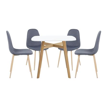 ชุดโต๊ะทานข้าว 4 ที่นั่ง SB FURNITURE JANORA-A80&LASTA 59062987 สีขาว_0