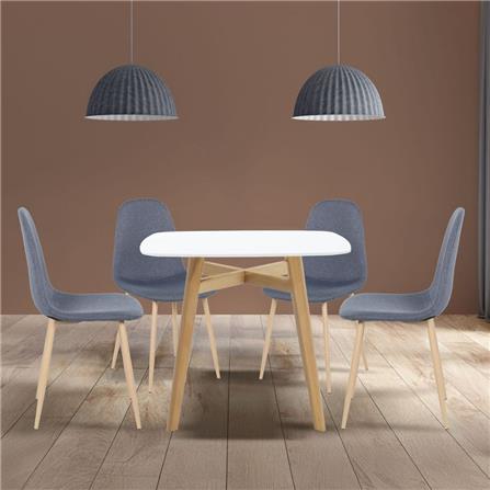 ชุดโต๊ะทานข้าว 4 ที่นั่ง SB FURNITURE JANORA-A80&LASTA 59062987 สีขาว_3