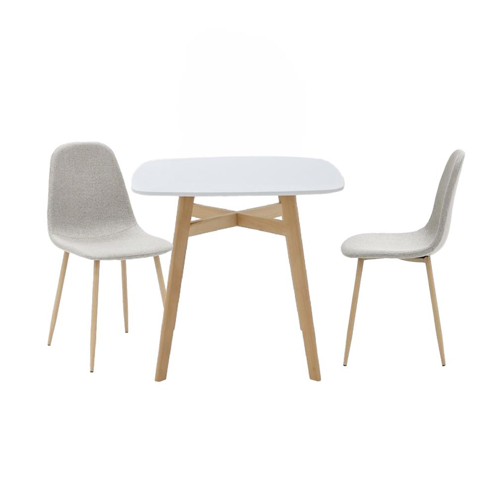 ชุดโต๊ะทานข้าว 2 ที่นั่ง SB FURNITURE JANORA-A80&LASTA 59062966 สีขาว
