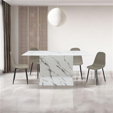 ชุดโต๊ะทานข้าว 4 ที่นั่ง SB FURNITURE BORIM120&LALADA 59062958 สีขาว_3