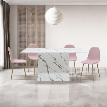 ชุดโต๊ะทานข้าว 4 ที่นั่ง SB FURNITURE BORIM120&LASTA 59062954 สีขาว_3