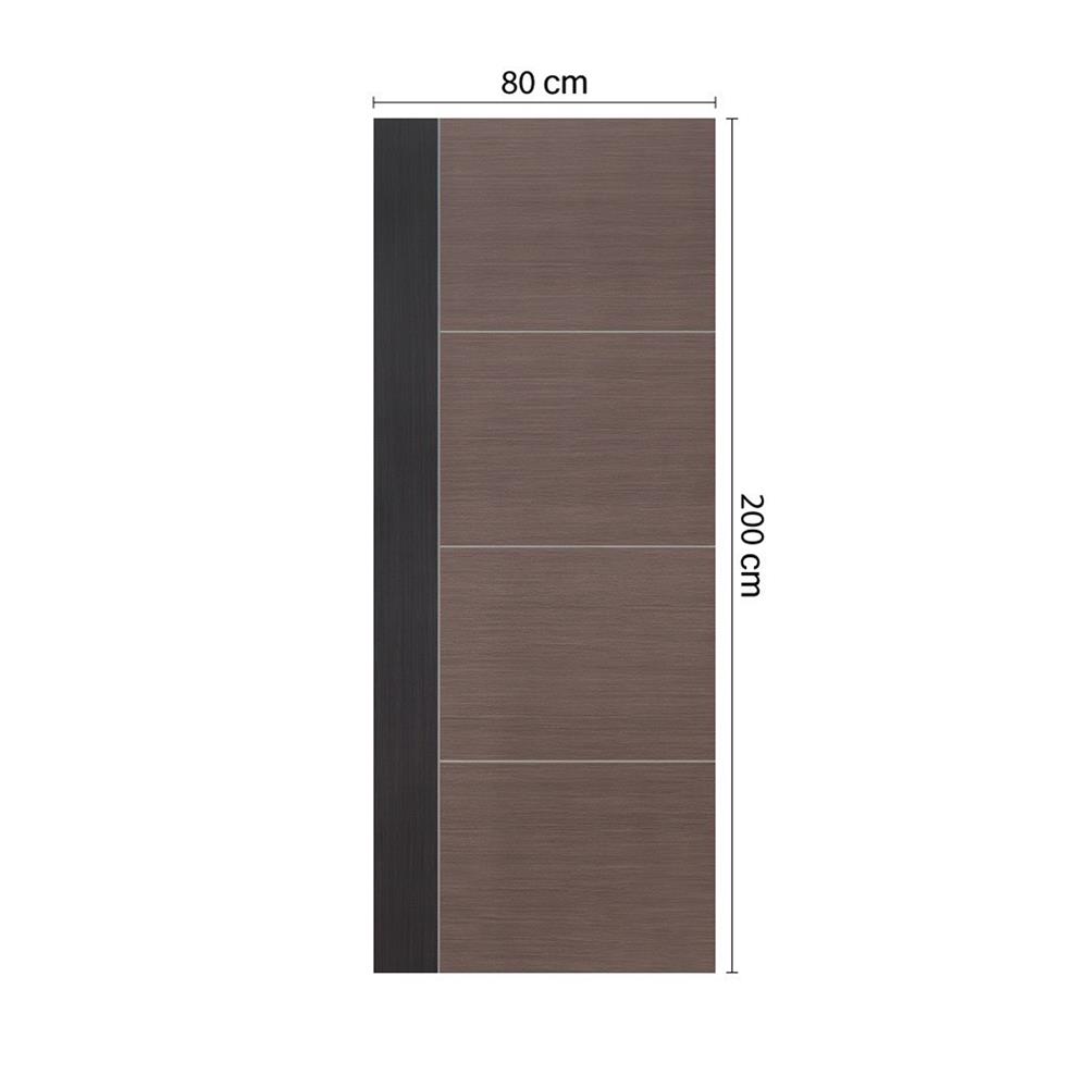 ประตูภายใน HDF ไม่เจาะลูกบิด ECO-DOOR S57 80x200 ซม. สีโอ๊ค