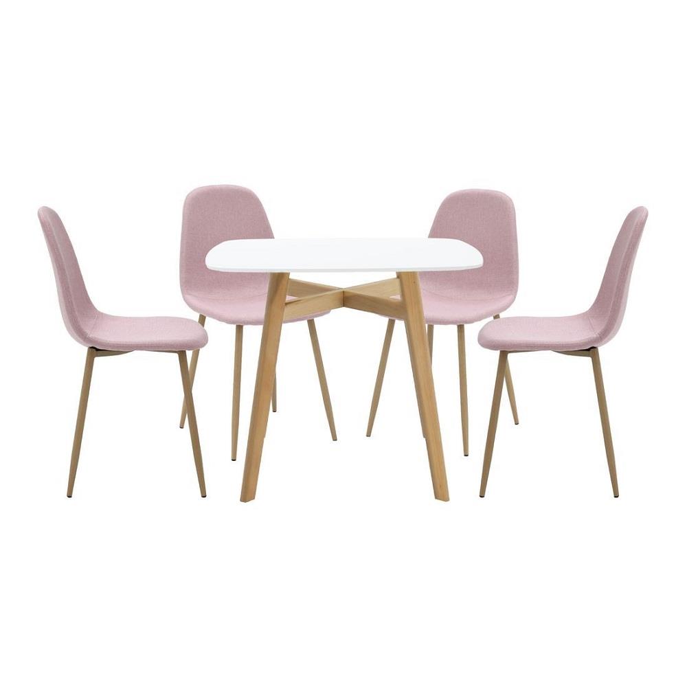 ชุดโต๊ะทานข้าว 4 ที่นั่ง SB FURNITURE JANORA-A80&LASTA 59062985 สีขาว