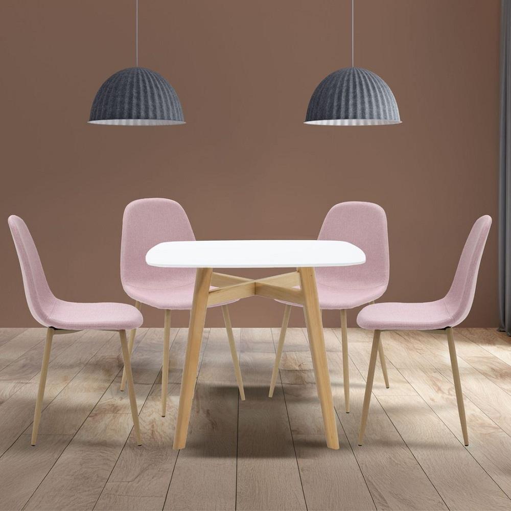 ชุดโต๊ะทานข้าว 4 ที่นั่ง SB FURNITURE JANORA-A80&LASTA 59062985 สีขาว