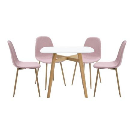 ชุดโต๊ะทานข้าว 4 ที่นั่ง SB FURNITURE JANORA-A80&LASTA 59062985 สีขาว_0