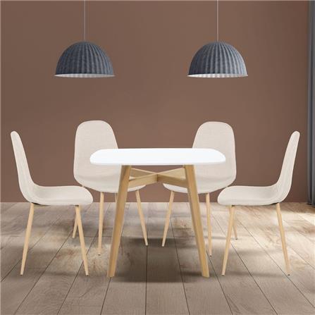 ชุดโต๊ะทานข้าว 4 ที่นั่ง SB FURNITURE JANORA-A80&LASTA 59062986 สีขาว_3