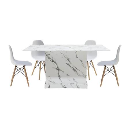 ชุดโต๊ะทานข้าว 4 ที่นั่ง SB FURNITURE BORIM120&JOTO 59062950 สีขาว_0