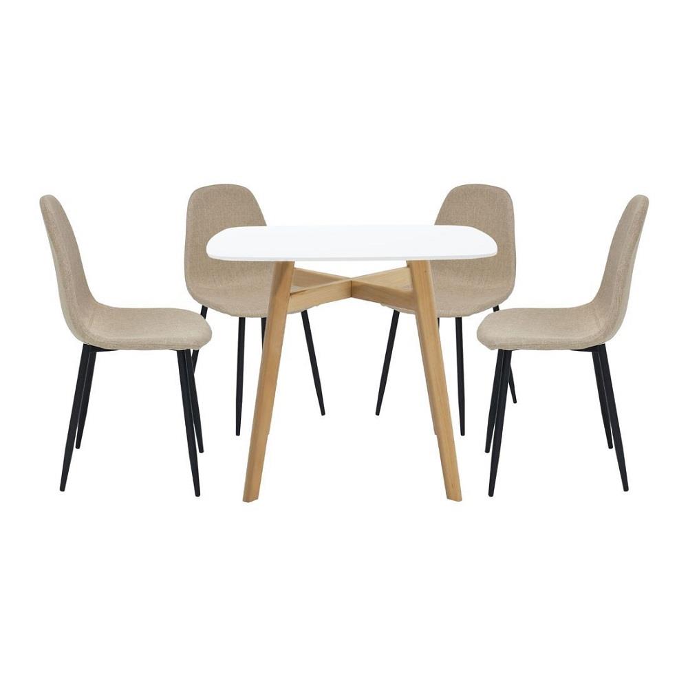 ชุดโต๊ะทานข้าว 4 ที่นั่ง SB FURNITURE JANORA&LALADA 59062991 สีขาว