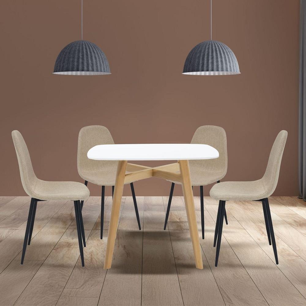 ชุดโต๊ะทานข้าว 4 ที่นั่ง SB FURNITURE JANORA&LALADA 59062991 สีขาว