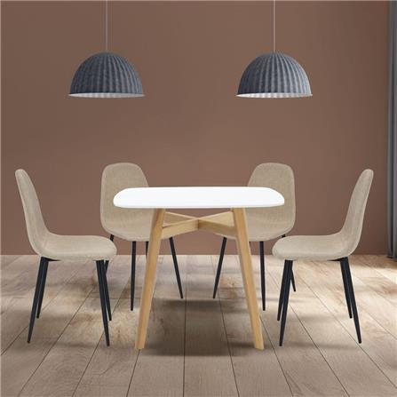 ชุดโต๊ะทานข้าว 4 ที่นั่ง SB FURNITURE JANORA&LALADA 59062991 สีขาว_3