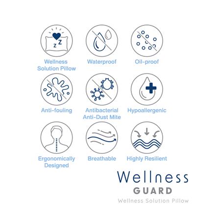 หมอนหนุน ไมโครไฟเบอร์ FROLINA WELLNESS GUARD S BAG 19x29 นิ้ว สีขาว_8