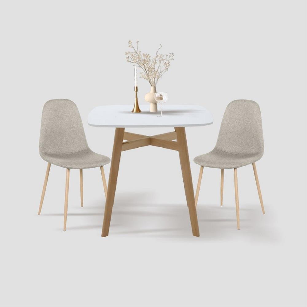 ชุดโต๊ะทานข้าว 2 ที่นั่ง SB FURNITURE JANORA-A80&LASTA 59062969 สีขาว