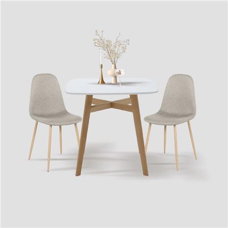 ชุดโต๊ะทานข้าว 2 ที่นั่ง SB FURNITURE JANORA-A80&LASTA 59062969 สีขาว_5