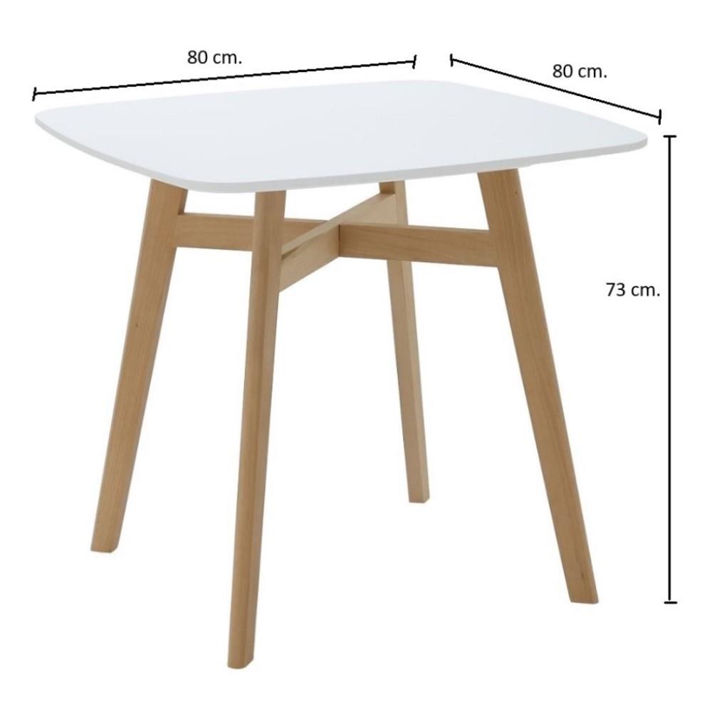 ชุดโต๊ะทานข้าว 4 ที่นั่ง SB FURNITURE JANORA-A80&YEARLING 59062988 สีขาว