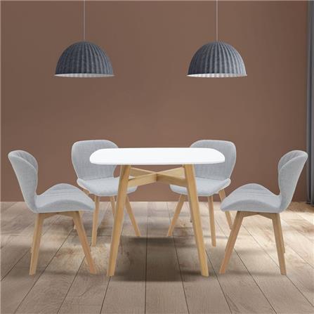 ชุดโต๊ะทานข้าว 4 ที่นั่ง SB FURNITURE JANORA-A80&YEARLING 59062988 สีขาว_3